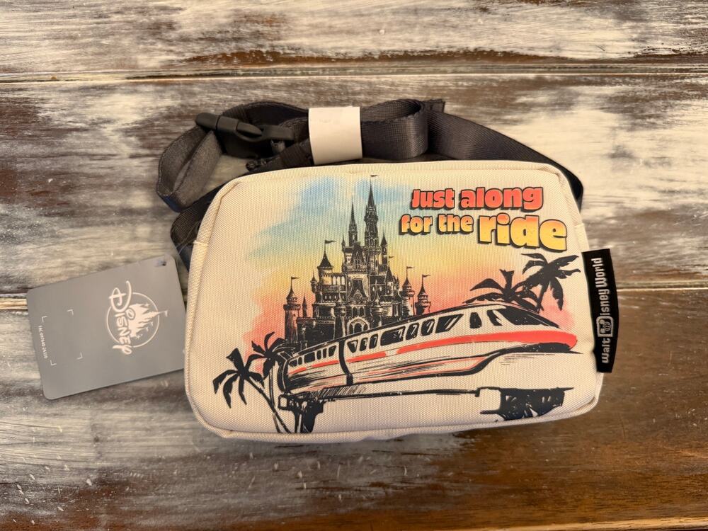 2025 Disney Parks Just Along For The Ride Monorail Castle Belt Bag Fanny Pack